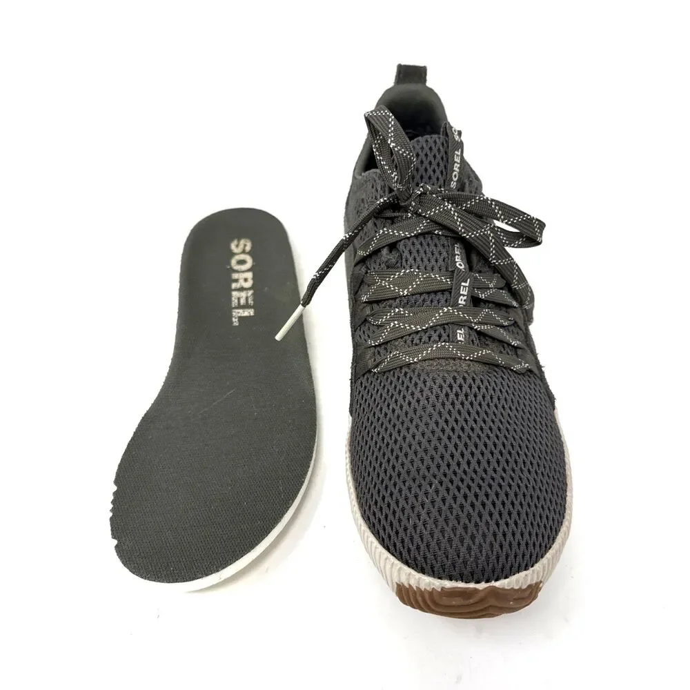 Sorel Out N About Plus Waterproof Sneaker Womens Size 8.5 Suede Mesh Olive Sage